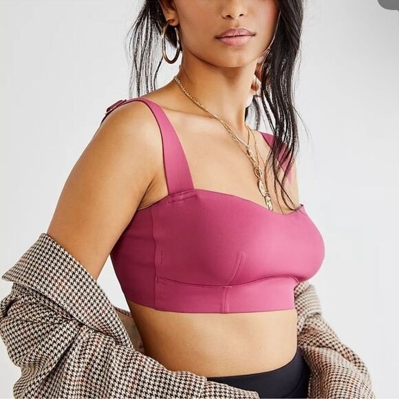 Free People Naomi Longline Bra Thick Adjustable Straps NEW WITH TAGS NWT XL - Picture 3 of 5